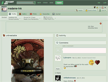 Tablet Screenshot of madame-ink.deviantart.com