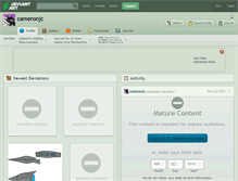 Tablet Screenshot of cameronjc.deviantart.com