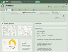 Tablet Screenshot of devildog501.deviantart.com