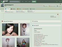 Tablet Screenshot of jasminesue14.deviantart.com