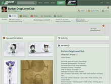 Tablet Screenshot of burton-depploverclub.deviantart.com