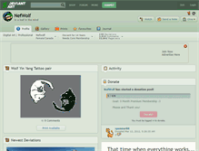 Tablet Screenshot of nefwolf.deviantart.com