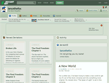 Tablet Screenshot of lancethefox.deviantart.com