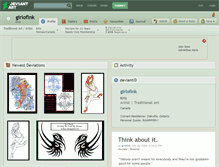 Tablet Screenshot of girlofink.deviantart.com