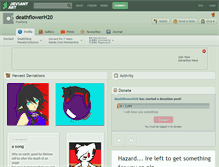 Tablet Screenshot of deathflowerh20.deviantart.com