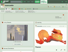 Tablet Screenshot of mooncookie.deviantart.com