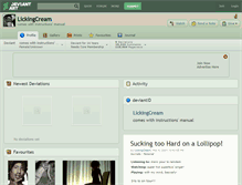Tablet Screenshot of lickingcream.deviantart.com