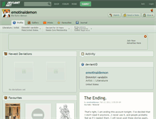Tablet Screenshot of emotinaldemon.deviantart.com