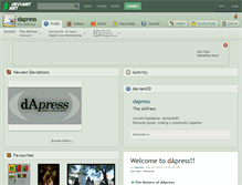 Tablet Screenshot of dapress.deviantart.com