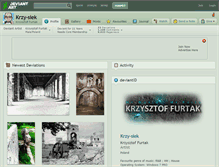 Tablet Screenshot of krzy-siek.deviantart.com