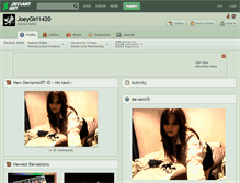 Tablet Screenshot of joeygirl1420.deviantart.com