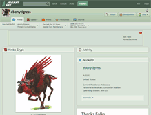 Tablet Screenshot of ebonytigress.deviantart.com