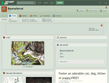 Tablet Screenshot of bounceserval.deviantart.com