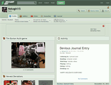 Tablet Screenshot of nekogirl15.deviantart.com