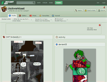Tablet Screenshot of clockworktoast.deviantart.com