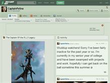 Tablet Screenshot of captainfeline.deviantart.com