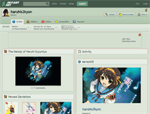 Tablet Screenshot of haruhis2kyon.deviantart.com