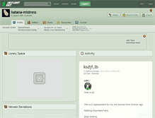 Tablet Screenshot of katana-mistress.deviantart.com