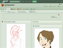 Tablet Screenshot of ducttapequeen.deviantart.com
