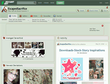 Tablet Screenshot of escapedsacrifice.deviantart.com