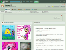 Tablet Screenshot of klutzgirl13.deviantart.com