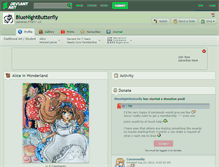 Tablet Screenshot of bluenightbutterfly.deviantart.com