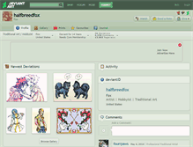 Tablet Screenshot of halfbreedfox.deviantart.com