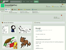 Tablet Screenshot of emeraldnightfury.deviantart.com