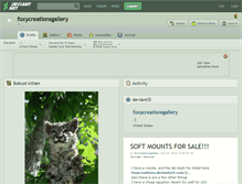 Tablet Screenshot of foxycreationsgallery.deviantart.com