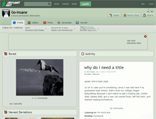 Tablet Screenshot of go-insane.deviantart.com