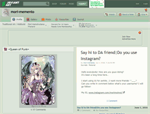 Tablet Screenshot of mori-memento.deviantart.com