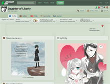 Tablet Screenshot of daughter-of-liberty.deviantart.com