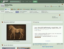 Tablet Screenshot of neonxteal.deviantart.com