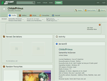 Tablet Screenshot of childofprimus.deviantart.com