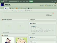 Tablet Screenshot of craiger16.deviantart.com