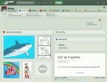 Tablet Screenshot of kluna.deviantart.com