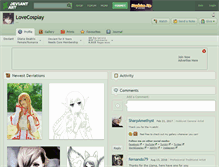 Tablet Screenshot of lovecosplay.deviantart.com