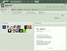Tablet Screenshot of pigeon-girl.deviantart.com