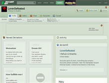 Tablet Screenshot of loverdefeated.deviantart.com