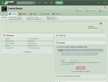 Tablet Screenshot of cosmicskunk.deviantart.com