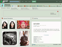 Tablet Screenshot of chlorene.deviantart.com