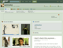 Tablet Screenshot of paintmyface.deviantart.com