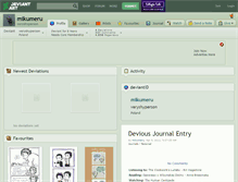 Tablet Screenshot of mikumeru.deviantart.com