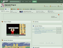 Tablet Screenshot of bigdaddywingnut.deviantart.com