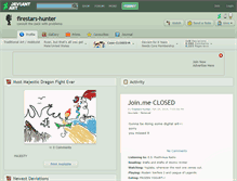 Tablet Screenshot of firestars-hunter.deviantart.com