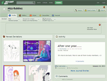 Tablet Screenshot of mizz-bubblez.deviantart.com