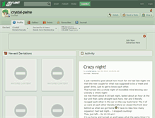 Tablet Screenshot of crystal-paine.deviantart.com