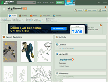 Tablet Screenshot of airguitarwolf.deviantart.com