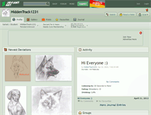 Tablet Screenshot of hiddentrack1231.deviantart.com