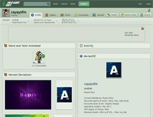 Tablet Screenshot of cayayofm.deviantart.com